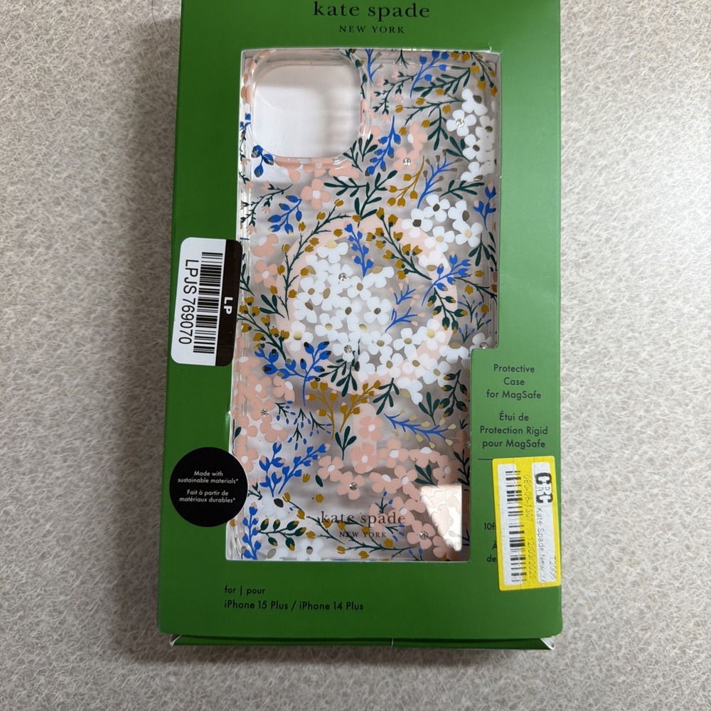 Kate Spade New York Apple iPhone 15 Plus Floral  Protective Case 14 Plus